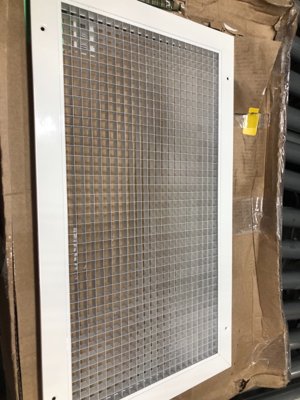 Photo 2 of 12" x 22" or 22" x 12" Cube Core Eggcrate Return Air Grille - Aluminum Rust Proof - HVAC Vent Duct Cover - White [Outer Dimensions: 14.75] 12 x 22 Return Grille