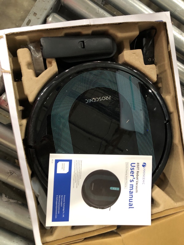 Photo 2 of Proscenic 850T Robot Vacuum and Mop Combo, WiFi/App/Alexa/Siri Control, Robotic Vacuum Cleaner with Gyro Navigation, Boundary Strip Included, Self-Charging, Slim, Good for Hard Floor, Pet Hair, Carpet
