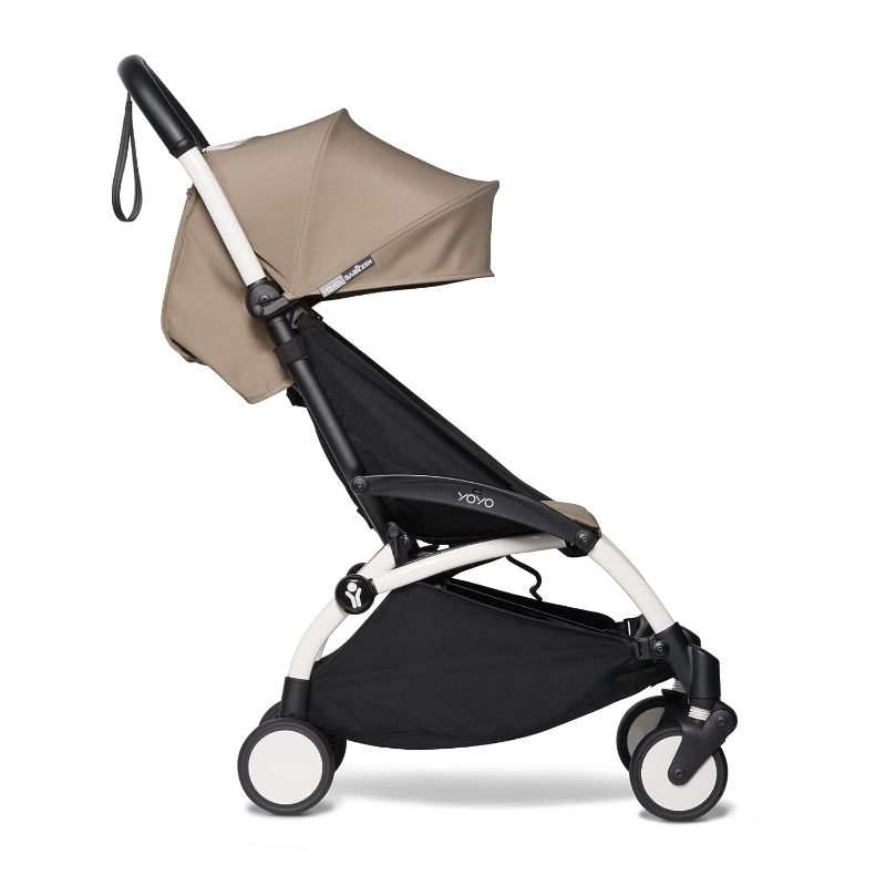 Photo 1 of BABYZEN YOYO2 Stroller Frame, White Frame, Taupe Seat Cushion + Matching Canopy