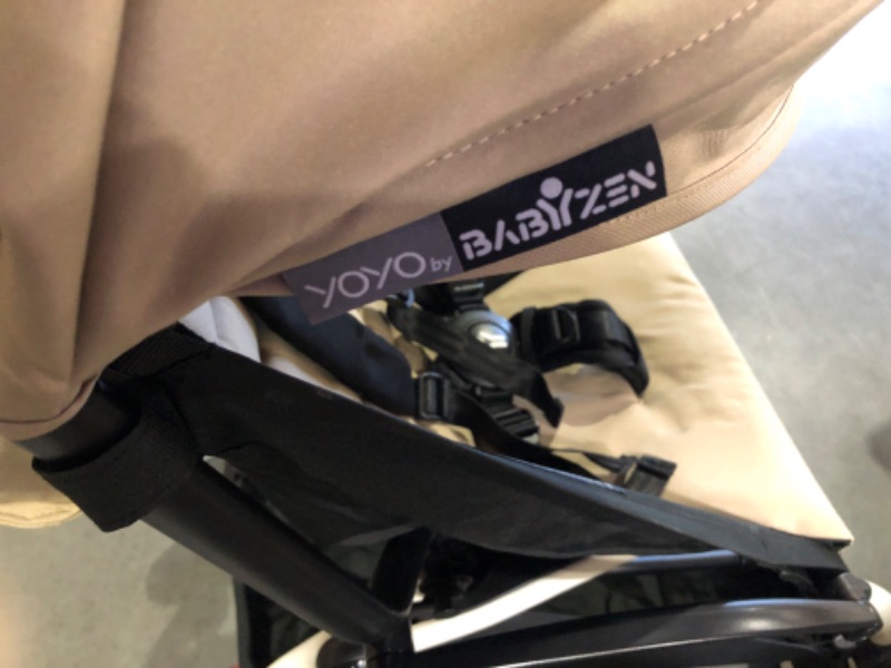 Photo 6 of BABYZEN YOYO2 Stroller Frame, White Frame, Taupe Seat Cushion + Matching Canopy