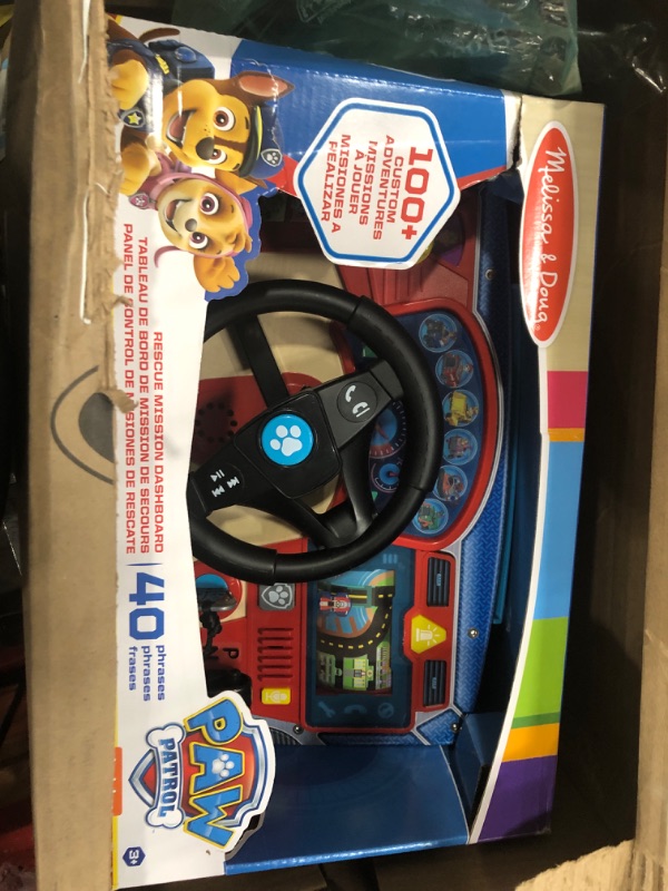 Photo 2 of Melissa & Doug PAW Patrol Rescue Mission Wooden Dashboard - Kids Activity Board, Toddler Sensory Toys, Pretend Play Driving Toy, Paw Patrol Toys For Kids Ages 3+