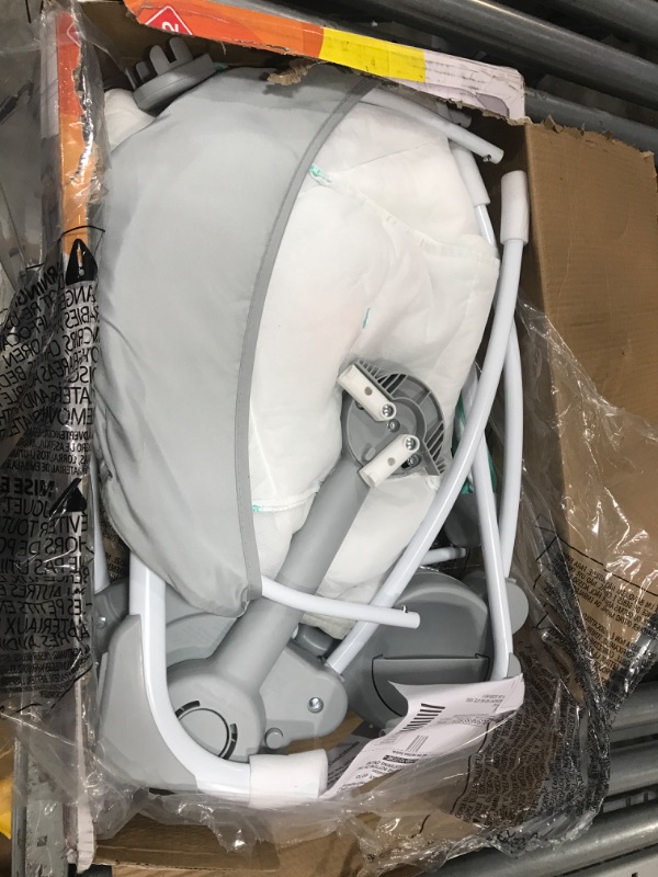 Photo 2 of Bright Starts Whimsical Wild Portable Compact Automatic Deluxe Baby Swing with Music and Taggies, Newborn and up