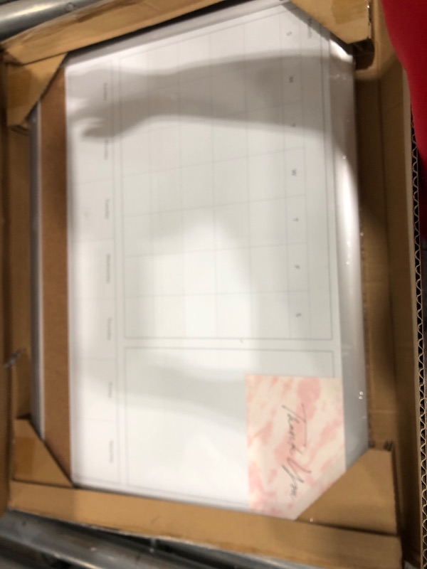 Photo 1 of U Brands Combination Dry Erase Board with Minimal Deco Frame, Office Supplies, Includes Marker and Magnet, 17” x 23”