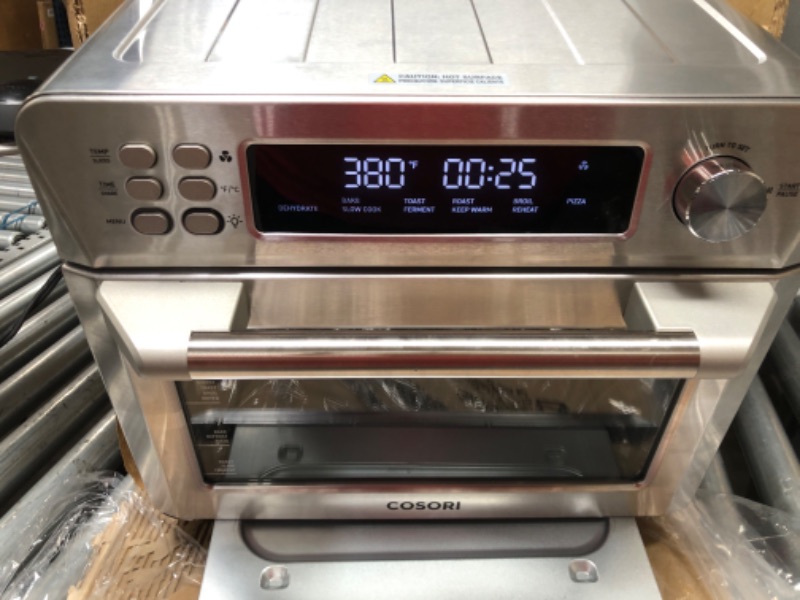 Photo 4 of **OPEBED BOX TESTED***
COSORI Air Fryer Toaster Oven Combo, 12-in-1 Convection Ovens Countertop, Stainless Steel, Smart, 6-Slice Toast, 12-inch Pizza, with Bake, Roast, Broil, 75 Recipes&Accessories Tray, Basket, 26.4QT 25L+Air fryer stainless steel