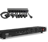 Photo 1 of Pyle 19 Outlet 1U 19" Rackmount PDU Power Distribution Supply Center Conditioner Strip Unit Surge Protector Cord (PCO865) 