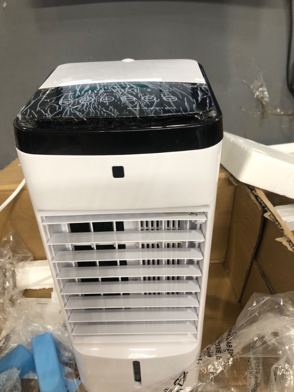 Photo 2 of 24" Evaporative Air Cooler & Mini Portable Air Conditioner, Personal AC Cooling Fan for Room Office Camping, Mini Portable Air Conditioner Ice Cubes