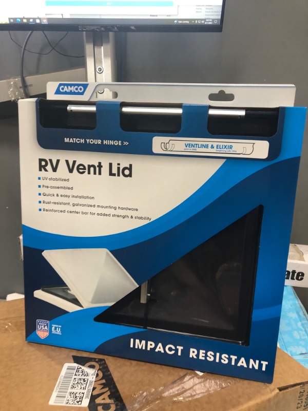 Photo 2 of Camco 40148 Replacement Vent Lid for Ventline/Elixir (Smoke Tint) Ventline (Pre '08 Models)/Elixir ('94 & Up Models) Smoke