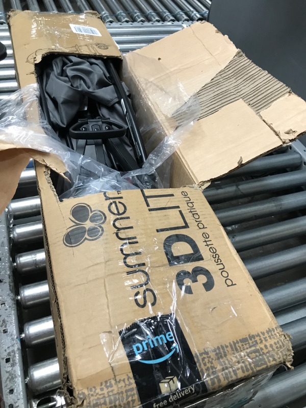 Photo 1 of Summer 3Dlite Convenience Stroller, Gray - Lightweight Stroller with Aluminum Frame, Large Seat Area, 4 Position Recline, Extra Large Storage Basket - Infant Stroller for Travel and More Grey