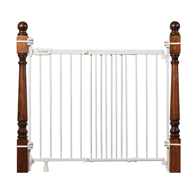 Photo 1 of 
Summer Metal Banister & Stair Safety Pet and Baby Gate, 31"-46" Wide, 32.5" Tall, Install Banister to Banister or Wall, or Wall to Wall in...
Color:White