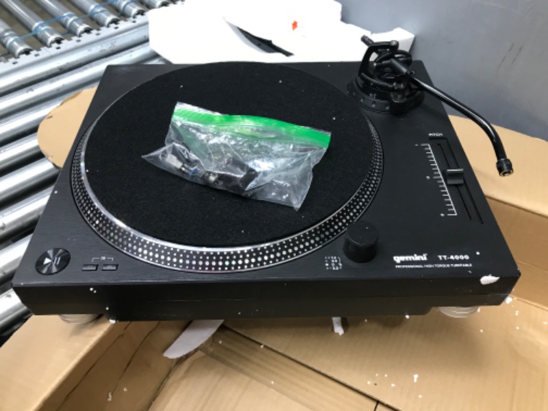 Photo 2 of 
Did Not Test***Gemini Sound TT-4000 Professional Direct-Drive DJ Turntable, High Torque, 3 Speeds Vinyl Record Player, Switchable Phono Preamp, Variable Pitch Control,...