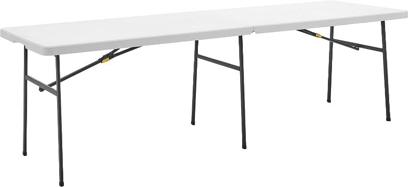 Photo 1 of 
Living and More 8ft Half Folding Table, Indoor Outdoor, Heavy Duty, Portable, Banquet and Event Folding Table with Carrying Handle, White
Item Shape:Rectangular