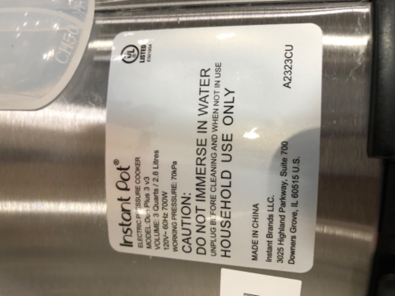 Photo 4 of **MINOR WEAR & TEAR**Instant Pot Duo Plus Mini 9-in-1 Electric Pressure Cooker, 3 Quart, 13 One-Touch Programs & Pot Sealing Rings 2 Pack : Mini 3 Quart Red/Blue