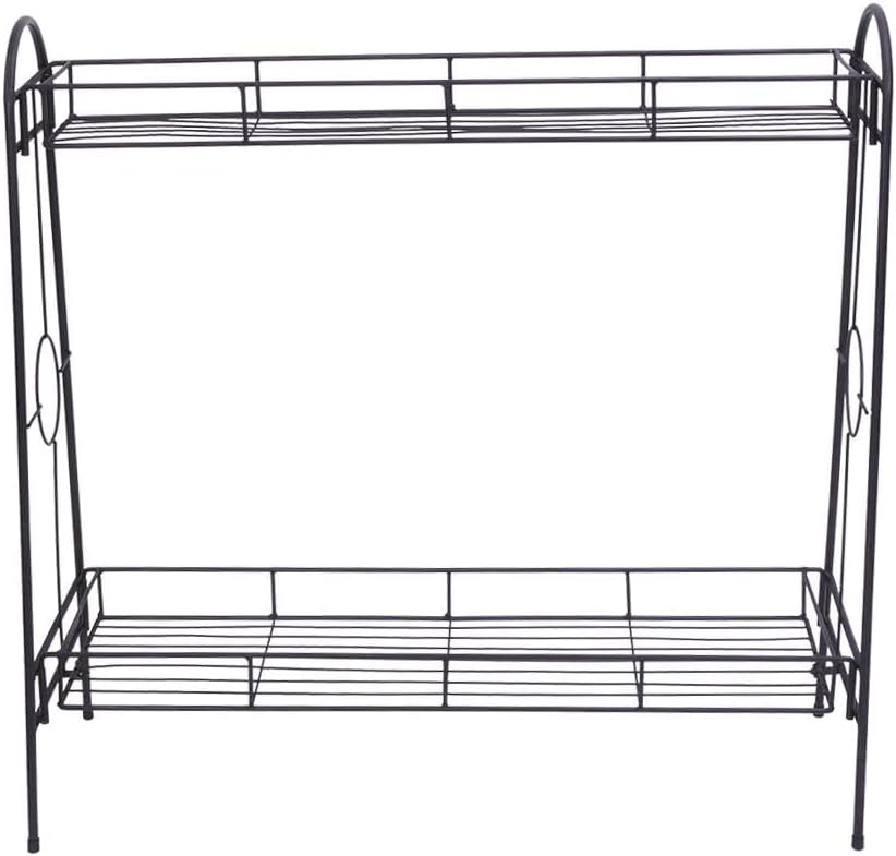 Photo 1 of 
Photo for Reference Only***Ottjakin [Multi-layer Display Shelf] - Round Pattern Stand Black Baking Organizer with Accessories - Ideal Rack for Stylish Indoor Gardening