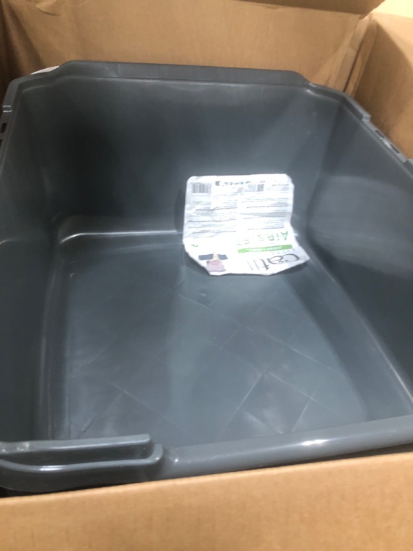 Photo 2 of Catit Hooded Litter Box, Jumbo, Gray