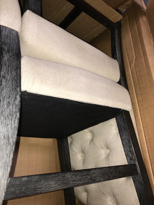 Photo 1 of 2 Upholstered Chairs | Ideal for Kitchen and Living Room Décor, Gray Farmhouse Counter Height Grey