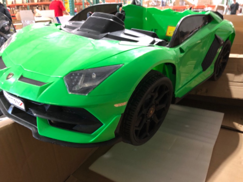 Photo 3 of [FOR PARTS, READ NOTES]
Kidzone Kids 12V Electric Ride On Licensed Lamborghini Sian Roadster Carbon Fiber Textured Motorized Toy Car with Remote Control, Wheels Suspension, LED Lights & Music – Green