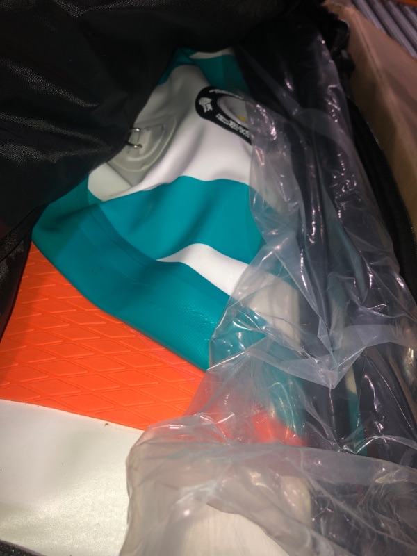 Photo 1 of surfstar Inflatable Paddle Board with Camera Mount Fiberglass Paddle, 10'6"x33"x6" Stand Up Paddle Board for Adults, SUP Standing Boat with Sup Accessories and Travel Backpack for All Skill Levels Tiffany Blue & Fiberglass Paddle