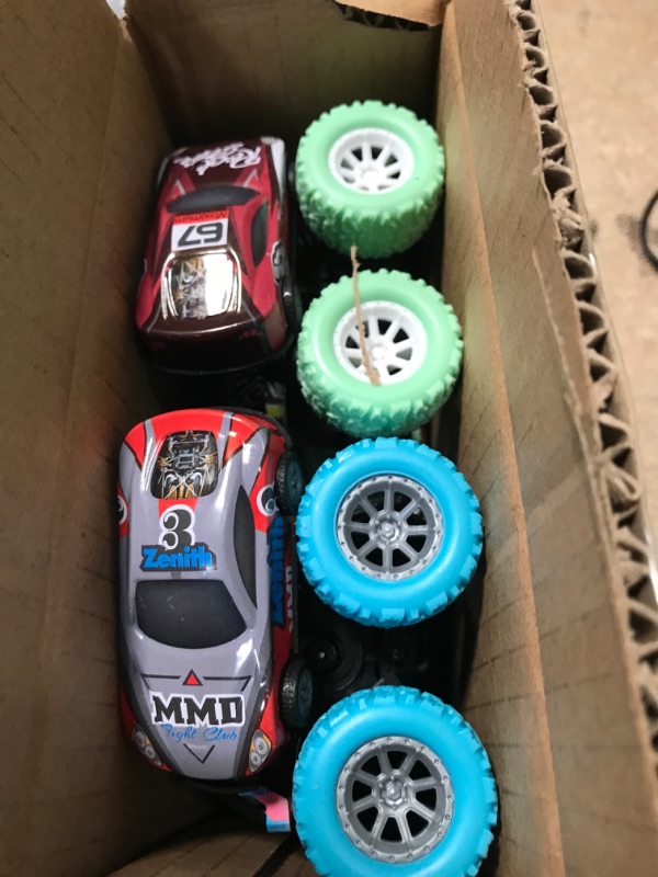 Photo 2 of 8 Pack Friction Powered Cars Vehicles Toys for Boys and Girls.4 Pack Rotating Stunt Car Toys,Vibration inertial car.4 Pack Mini Alloy Race car