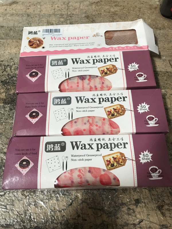 Photo 1 of 2 ITEMS 50 PCs Wax Paper BUNDLE