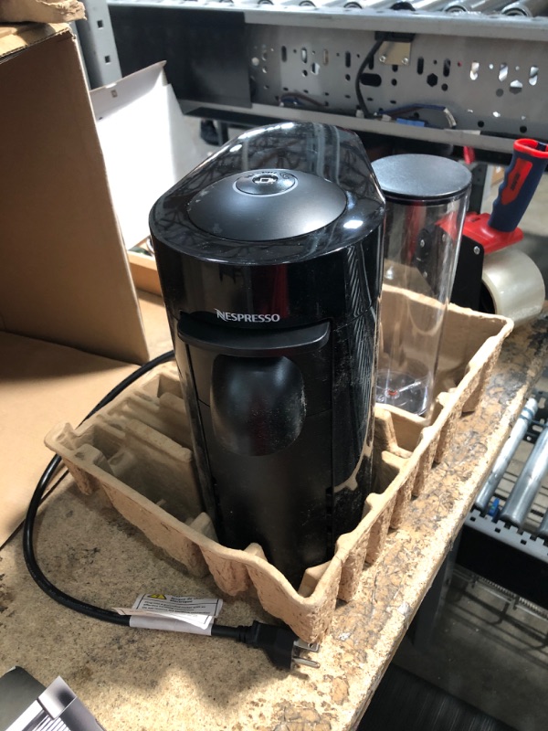 Photo 2 of ***Good For Parts***Nespresso VertuoPlus Coffee and Espresso Machine by De'Longhi with Milk Frother, Ink Black