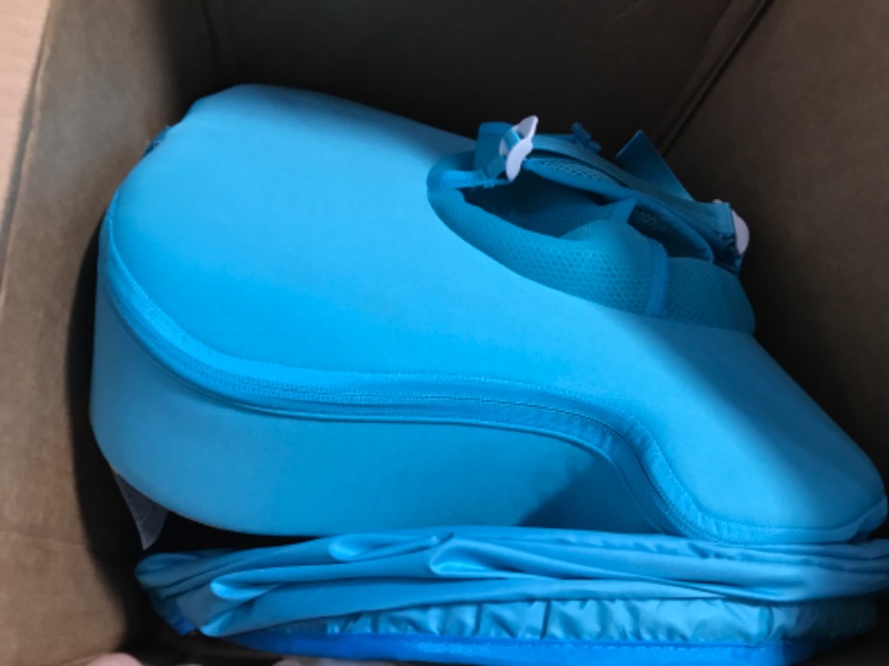 Photo 1 of Alupssuc Baby Pool Float with 0-120° Removable UPF 50+ Sun Canopy, Widen Wings No Flip over, Non Inflatable Infant Pool Float with Adjustable Safety Seat, Baby Swim Floats for 3-6-12-24 Months Toddler Blue