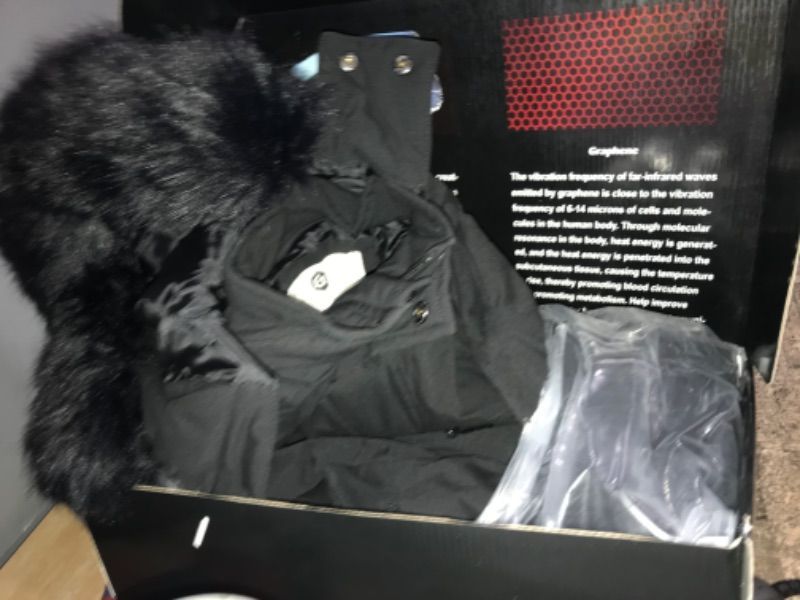 Photo 2 of * used item * good condition *
Genovega Size LARGE Black Womens Heated Jackets Windbreaker Winter Coat Jacket Women Battery Pack