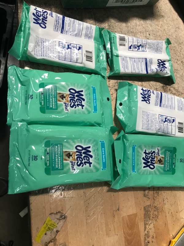 Photo 2 of **BUNDLE OF 6** Wet Ones for Pets Hypoallergenic Multi-Purpose Dog Wipes with Vitamins A, C & E - Fragrance-Free Hypoallergenic Dog Wipes for All Dogs Wipes Multipurpose 30 Count