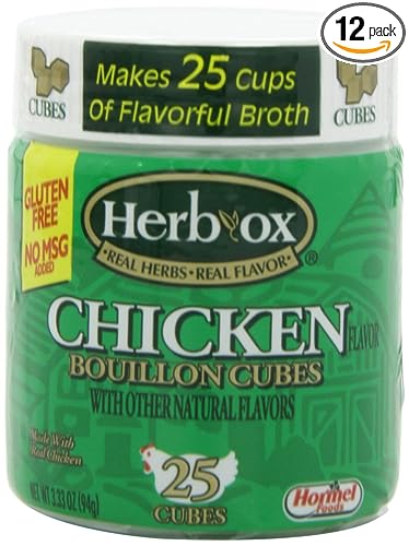 Photo 1 of **EXPIRES JULY2024-** HERB-OX Chicken Bouillon Cubes, 25 Count (Pack of 12)
