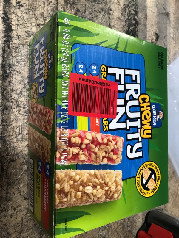 Photo 2 of ***EXP DATE JUL 13 2023*** Quaker Chewy Fruity Fun Granola Bars, 2 Flavor Variety Pack, Peanut Free Facility, 48 Count (Pack of 1)