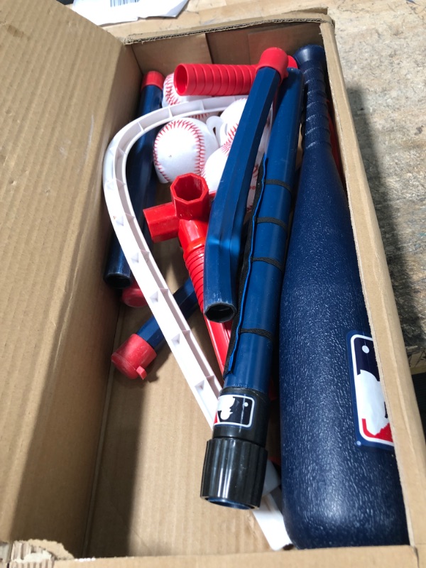 Photo 2 of *DAMAGE* Franklin Sports Grow-with-Me Kids Baseball Batting Tee + Stand Set for Youth + Toddlers - Toy Baseball, Softball + Teeball Hitting Tee Set for Boys + Girls Grow With Me Tee - Mlb Baseball