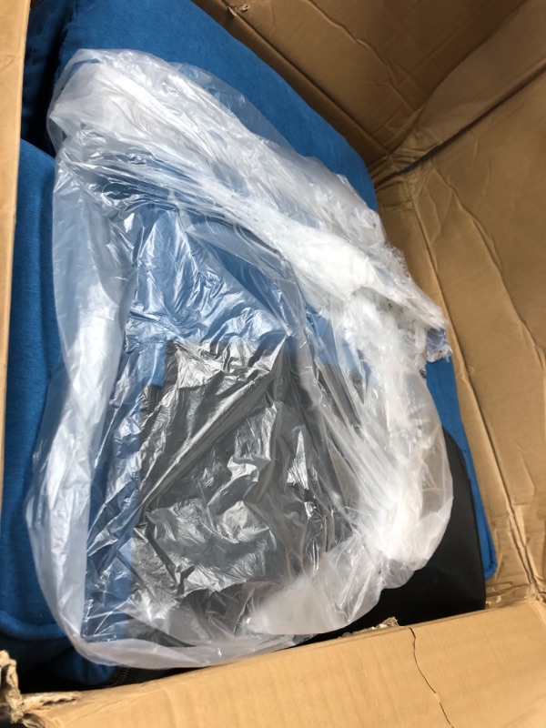 Photo 1 of FLOGUOR Foldable Lazy Sofa Bed 14-Position Adjustable Comfy Floor Chair Chaise Lounge with Armrests and Pillow with Gaming Recliner for Adults with Foot Rest Futon Sofa QL8802-BL Blue