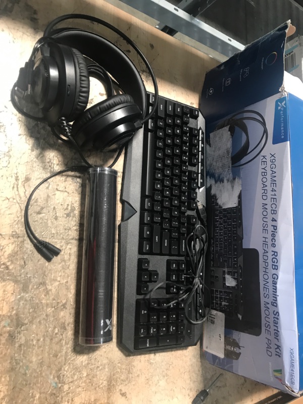 Photo 2 of Gaming Keyboard and Mouse and Headset and Mouse Pad, X9 Performance 4 in 1 RGB Gaming Bundle Set Up to Game - Gaming Mouse and Keyboard Combo Kit Works with Xbox One, PS5, PS4