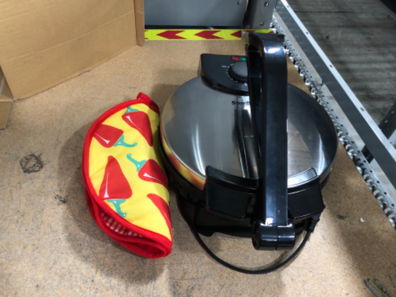 Photo 2 of 10inch Roti Maker by StarBlue with FREE Roti Warmer - The automatic Stainless Steel Non-Stick Electric machine to make Indian style Chapati, Tortilla, Roti AC 110V 50/60Hz 1200W SB-SW2093