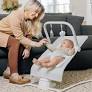 Photo 1 of Baby Delight Alpine Wave Deluxe Portable Bouncer | Automated Motion Baby Bouncer | Infants 0 – 6 Months | Driftwood Grey Deluxe, Driftwood Grey