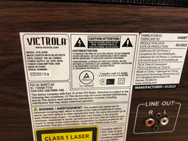 Photo 2 of Victrola Nostalgic 6-in-1 Bluetooth Record Player & Multimedia Center with Built-in Speakers - 3-Speed Turntable, CD & Cassette Player, AM/FM Radio | Wireless Music Streaming | Espresso Espresso Entertainment Center