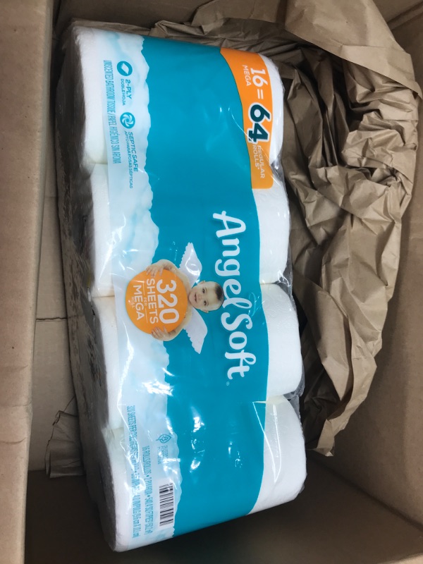 Photo 2 of Angel Soft® Toilet Paper, 16 Mega Rolls = 64 Regular Rolls, 2-Ply Bath Tissue