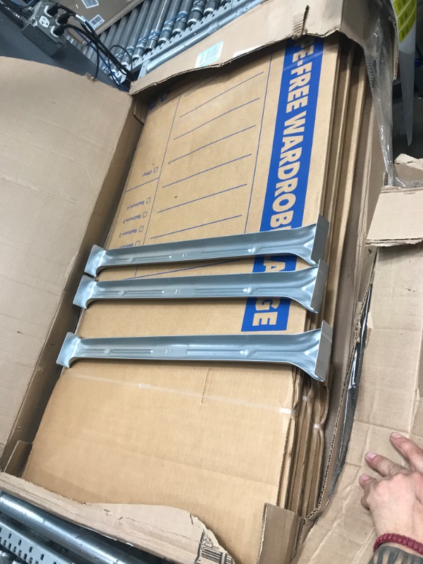 Photo 1 of Bankers Box 7710501 SmoothMove Tape-Free Wardrobe Boxes, Large 24.38”L x 24.38”W x 40.25”H, 3 Pack