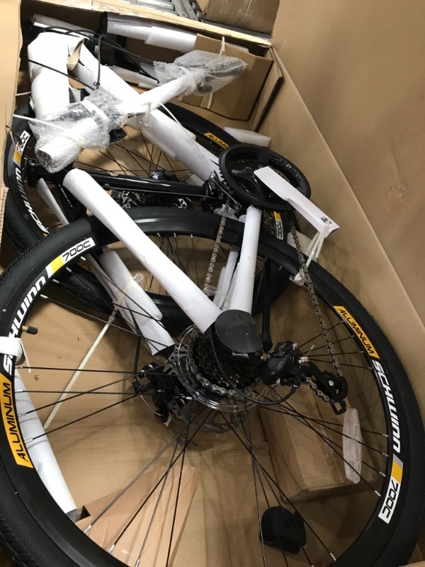 Photo 2 of Schwinn GTX Comfort Adult Hybrid Bike, Dual Sport Bicycle, Lightweight Aluminum Frame, Multiple Colors Black/Yellow 18-Inch Frame Gtx Elite Bike