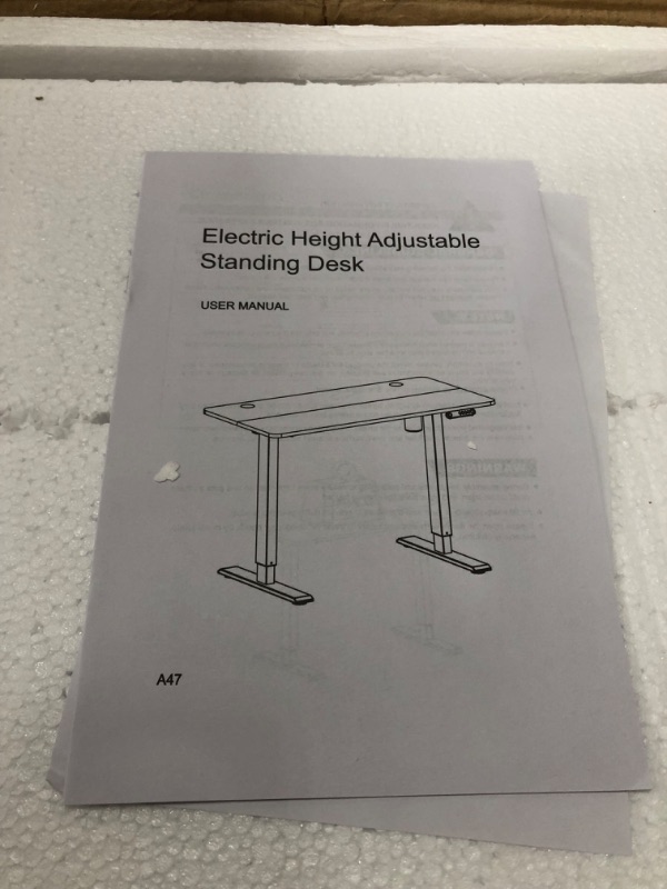 Photo 2 of *SIMILAR TO STOCK PHOTO*- electric height adjustable standing desk boak-white