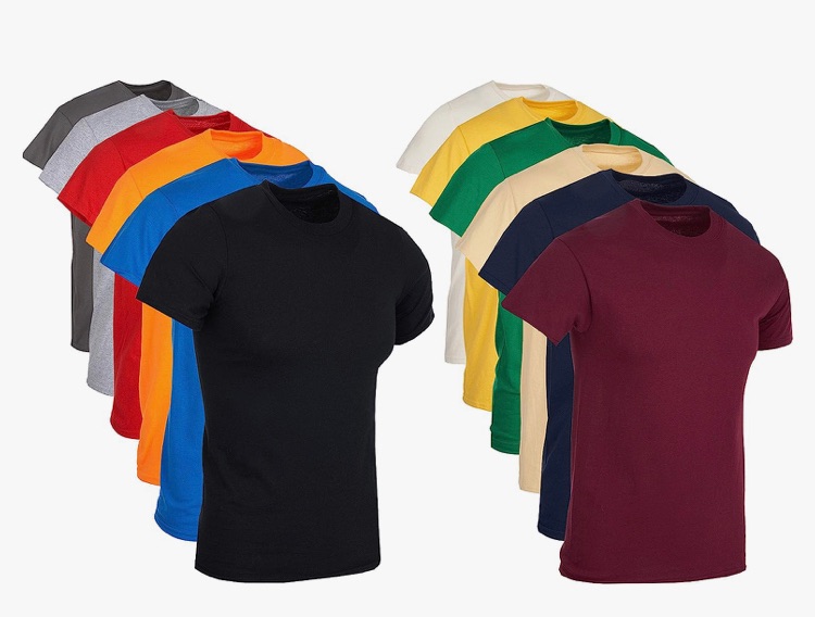 Photo 1 of 12 Pack Men’s Cotton T-Shirt Bulk Packs, Big Tall Short Sleeve Lightweight Tees for Men- xxl