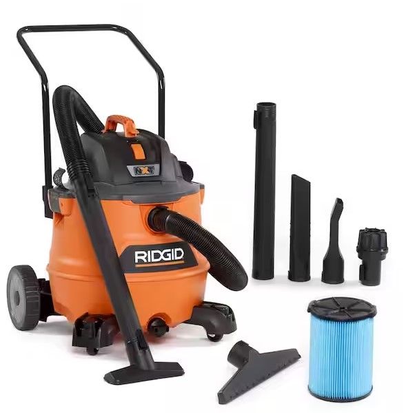 Photo 1 of 16 Gallon 6.5 Peak HP NXT Wet/Dry Shop Vacuum with Cart, Fine Dust Filter, Locking Hose and Accessories
