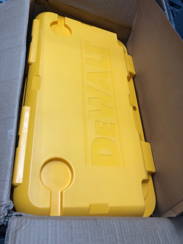 Photo 2 of **1 LATCH BROKE DEWALT 45 Qt Roto Molded Cooler, Heavy Duty Ice Chest for Camping, Sports & Outdoor Activities