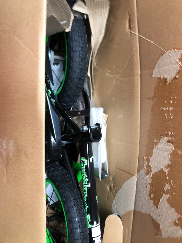 Photo 2 of **** OPEN BOX MYABE MISSING HARDWARE***

Dynacraft Gravel Blaster Bike Black, 12"