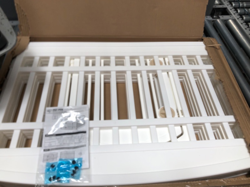 Photo 4 of ***OPEN BOX MAY BE MISSING HARWARE**

IRIS USA 24" Exercise 4-Panel Pet Playpen with Door, Dog Playpen, Puppy Playpen, for Puppies and Small Dogs, Keep Pets Secure, Easy Assemble, Fold It Down, Easy Storing, Customizable, White White 4 Panel - 24"H