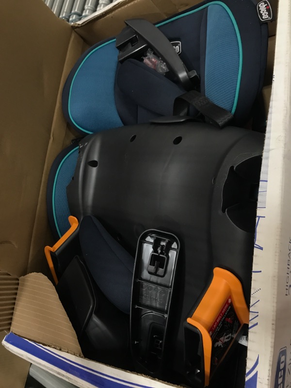 Photo 2 of Chicco KidFit Zip Plus 2-in-1 Belt-Positioning Booster Car Seat, Backless and High Back Booster Seat, For children aged 4 years and up and 40-100 lbs. | Seascape/Blue KidFit Zip Plus Seascape/Blue