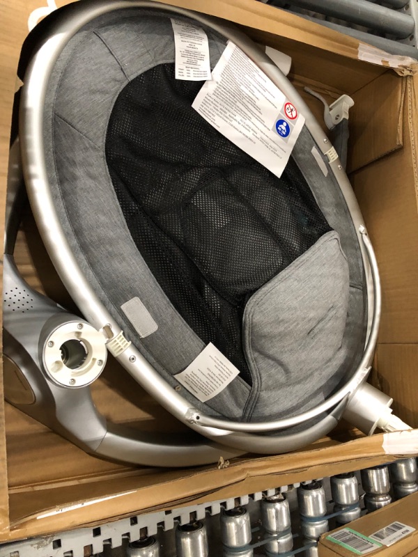 Photo 1 of BabyBond Baby Swings for Infants, Bluetooth Infant Swing with Preset Lullabies, 5 Point Harness Belt, 5 Speeds and Remote Control - Portable Baby Swing for Indoor and Outdoor (Grey)