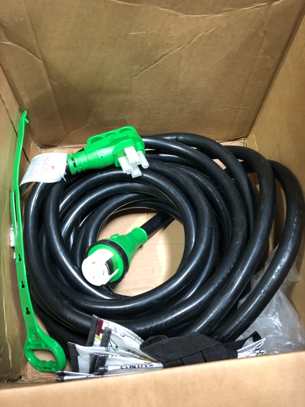 Photo 2 of [READ NOTES]
RVGUARD 50 Amp 50 Foot RV/EV Extension Cord, NEMA 14-50 Heavy Duty Extension Cord with LED Power Indicator and Cord Organizer, Green