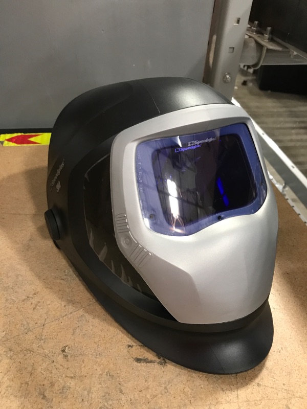 Photo 2 of 3M - - Welding Helmet: Auto-Darkening, 3 Arc Sensors, Black, W5/W8 to W13, 2.80 in x 4.20 in