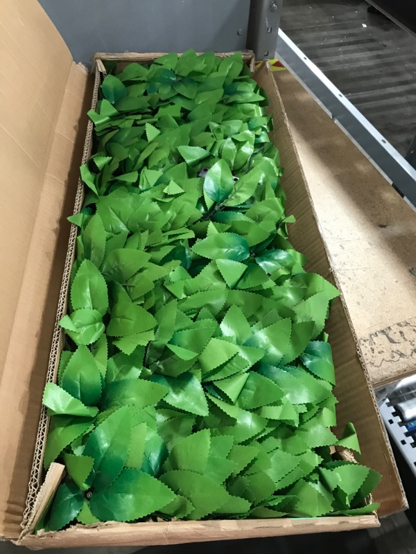 Photo 1 of Heeneeso Expandable Fence Privacy Screen with113 Solar LED Lights, Artificial Faux Ivy Vine Leaf Hedges for Outdoor Garden, Patio, Balcony… ?2‘ x 6 ' ?1 Pack