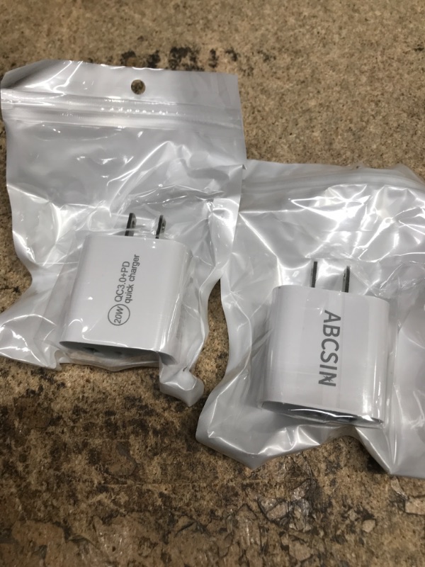 Photo 1 of USB C Wall Charger, 2-Pack PD+QC3.0 20W Dual Port Type C Fast Charging Block Compatible with iPhone 13 12 11 Series/XS/XR/X/8,Samsung Galaxy, More